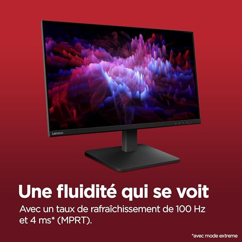Lenovo L27qe - Écran 27'' QHD (IPS, 100 Hz, 4 ms, HDMI+DP, Cable HDMI) - Noir