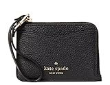 Kate Spade New York Leila Leather Card Holder Wristlet, Black