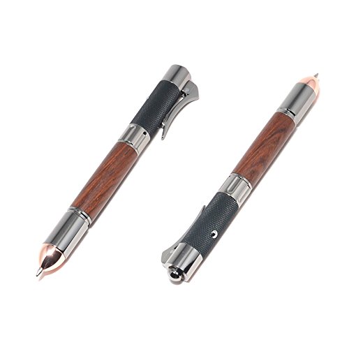 手作り 高級 リボルバー風 木製 ノック式ボールペン ココボロ ガン・メタル Amazon | Gayathry 手作り 高級 かっこいい 木製 リボルバー のような
