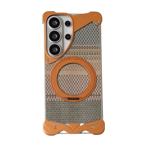 Coque rigide Galaxy S25 Ultra orange pour les professionnels en déplacement