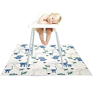 Antislip Splatmat,Antislip waterdichte multifunctionele spatmat – Draagbaar speelkleed Baby-eetkamerstoel Beschermend kussen Xiaocao