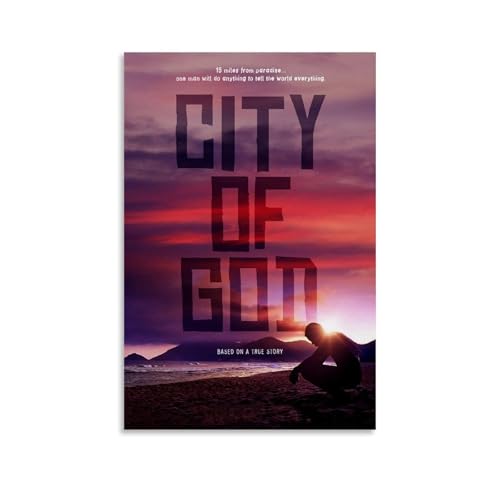 Póster decorativo de la ciudad de Dios con películas y series de televisión, 30 x 45 cm, estilo sin marco