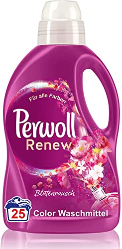 Perwoll Renew Blütenrausch Flüssigwaschmittel (25 Wäschen), Feinwaschmittel für Buntwäsche & Weißes