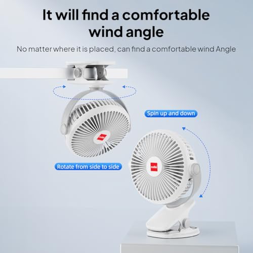 Image of CELLO Air-Vel Electric USB Type C Recharging Portable Fan 1800mah White | Upto 4 Hours Backup, BLDC Silent Motor, 3 Speed Setting, Replaceable Battery | Mini Table Fan For Office Desk, Home & Kitchen