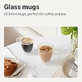 Amazon Basics Double Walled Glass Coffee Mugs, 4-Piece Set, 354.9ml, Dishwasher-Safe - Image 2