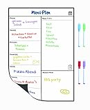 ORGANISIEREN SIE IHRE WÖCHENTLICHEN MAHLZEITEN – Die Tage, an denen Sie ungesunde Mahlzeiten und Snacks gegessen haben, sind vorbei. Die Schreibfläche ist größer als bei anderen Whiteboards, so dass Sie viel Platz für Ihre täglichen Mahlzeiten haben!