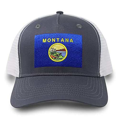 Image of International Tie State Hat for Men and Women, Adjustable Snapback Trucker Baseball Cap with Embroidered Patch
