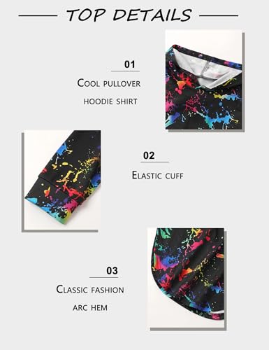 Image of Girls Clothes Tie Dye Sweatsuit Long Sleeve Sweatshirt Tops and Flare Pants 2PCS Girls Fall Clothes