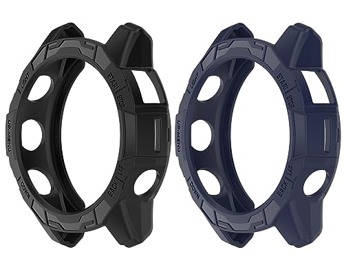 SHEAWA for GarminK[~ Fenix 7 Pro P[X Jo[ 2Zbg یP[X ݊i Epix Pro 47mm TPUS یJo[ ϏՌ ANZT[ (ubN+~bhiCgu[)