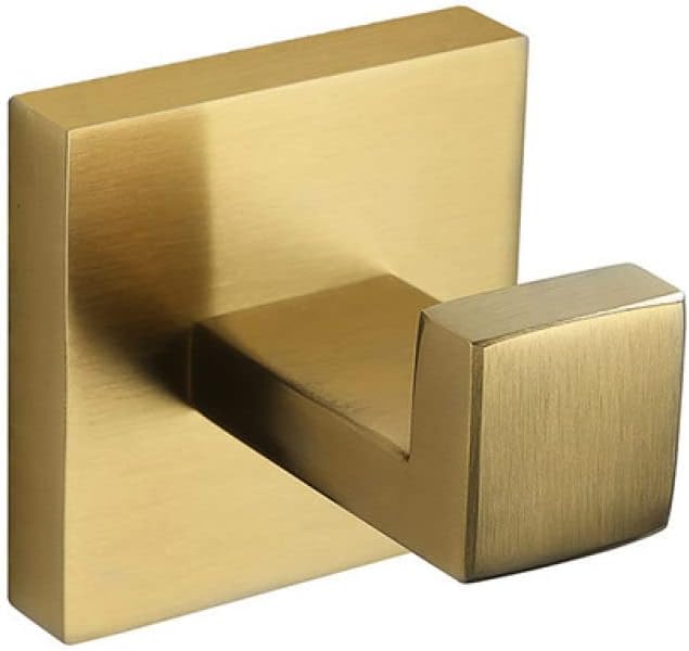 Bathroom Hardware Set Black & Brushed Gold & Chrome Towel Bar Towel Ring Toilet Paper Hold Robe Hook Bathroom Accessories,Gold Hook