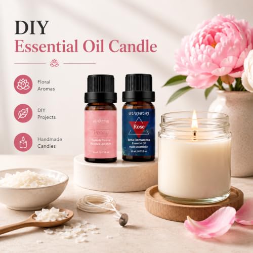 Image of BURIBURI Peony Rose Essential Oil Set for Diffuser & Skin 2x10ml