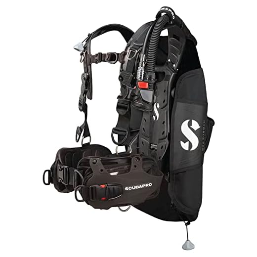 Scubapro Hydros Pro Men's Diving BCD with Air2 5th Generation Inflator Regulator (Large, Black)