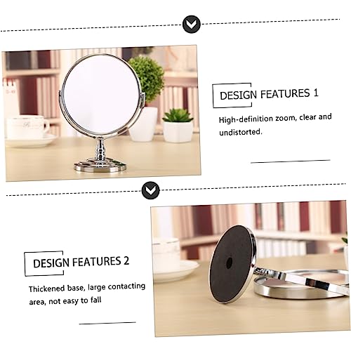 Espejo de maquillaje portátil giratorio doble cara FOMIYES miniatura 5