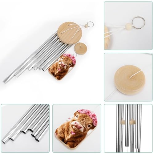 Carillon à vent en métal profond de 52,1 cm de haute qualité - 4
