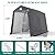 GARTOO 7' x 12' Outdoor Storage Shed- Heavy Duty Storage Shelter Tent with Roll-up Ventilated Door, Portable Garage Zipper Storage shed for Bike, ATV, Motorcycle Shelter, Gray