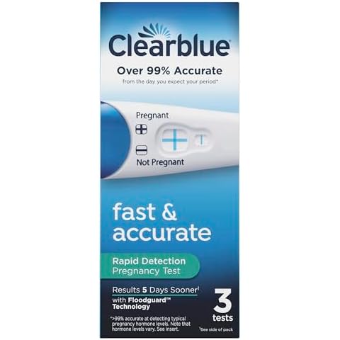 Clearblue Rapid Detection Pregnancy Test, Home Pregnancy Kit, 3 Count Cover