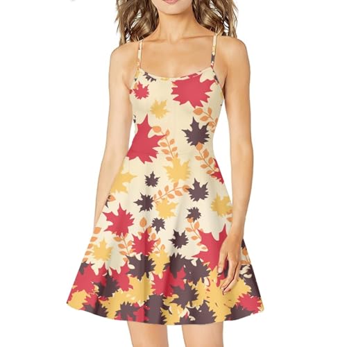 Image of Coloranimal Women's Summer Sleeveless Casual Swing Dresses with Loose Fit Beach Sundress