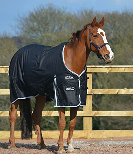 Turner Equestrian 100g Black 600d and 1200d Ripstop Horse Turnout Rugs 5'3