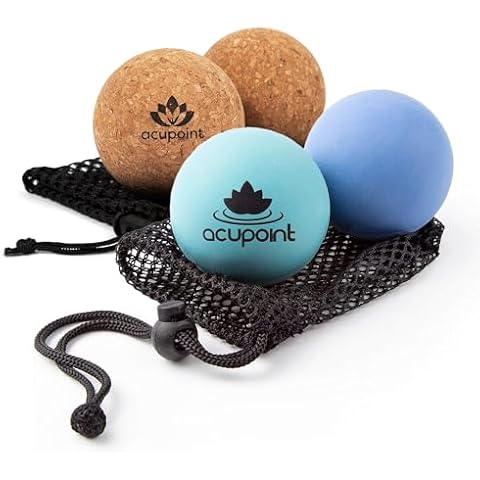 Acupoint Physical Massage Therapy Ball Set (Blue) Physical Massage Therapy Lacrosse Ball Set (Cork) Cover