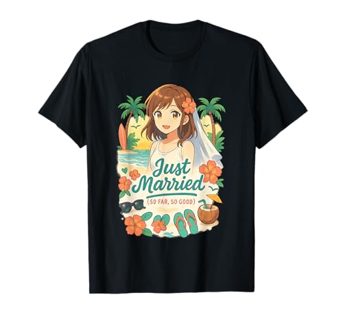 Just Married So Far So Good Sunny Wedding �A�j���X�^�C�� T�V���c