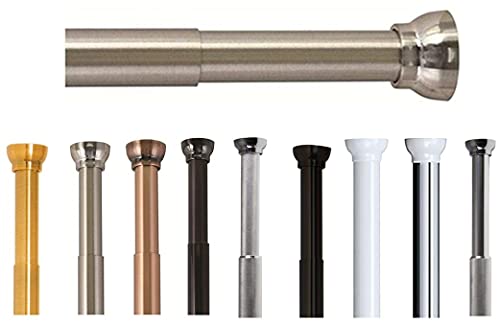 Spirella, Barra de Barra para Cortina de Ducha o bañera Extensible sin Taladro, Modelo Kreta, Resistente a los arañazos, fijación telescópica Extensible a voluntad, 75-125 cm, Gris