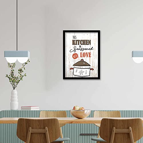 Image of kotart Engineered Wood Photo Frames For Kitchen And Restaurant Wall Decoration - Food Quotes Decor Poster With Frame (10 Inch X 13 Inch, Multi) (Art 2, Small)