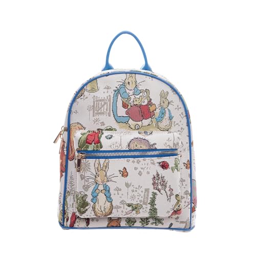 Signare Tapisserie Peter Rabbit Casual Daypack für Frauen Rucksack Rucksack Schultasche Reisetasche, beige, 38