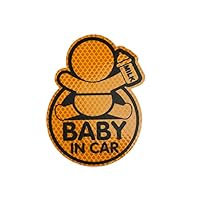 Autocollant Réfléchissant 'Bébé à Bord' Pour Voiture - 4 Couleurs, 14x10.5 Cm - Signalétique Sécurité Enfant En Voiture