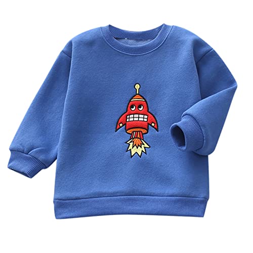Toddler Baby Outfit Crewneck Cartoon Graphic Sweatshirt Long Sleeve Pullover Clothes for Kid Girl or Boy (A, 5-6 Years)