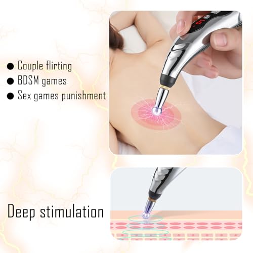 Image of Electric Shock Wand Electrical BDSM Bondage Sexual Stimulation Device Nipples Clitoris Labia Pleasure Restraint Game Gear Sex Things for Couples Kinky Estim Sex Products for Women Men Adult Sex Toy