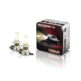 OSRAM NIGHT BREAKER LED VINTAGE H4 + adattatore R2, 3000K, temperatura di colore bianco caldo, fino al 330% di luminosità in più
