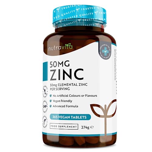 Nutravita Zinc Tablets 50mg, 365 Vegan Tablets