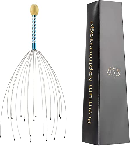 ROSEVELT Head massager Scalp Scratcher 12 Finger Body Relaxing Hair Massage Hand Scalp Massager Hand Held Scalp for Pain Relief and Hair Growth Neck Manual Massager