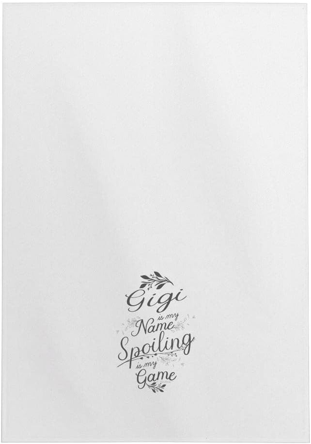 Gigi Presents Gigi is My Name Spoiling is My Game Mother's Day Decor 2 Pack Kitchen Tea Towels White