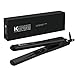 KIPOZI Pro Flat Iron Hair Straightener with Ceramic Plates & Adjustable Temp - Straightens & Curls All Hair Types Anti frizz, 1 Inch Dual Voltage for Travel, Auto Off, Black
