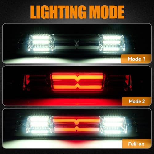 Image of Third 3rd Brake Light LED for 2009-2017 Dodge Ram 1500, High Mount Rear Brake Lights Assembly for 2010-2017 Ram 2500 3500, Waterproof Center Cab Stop Cargo Light