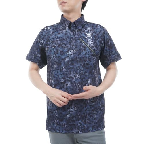 [�I�[�N���[] SKULL ABSTRACT SPOTTED SHIRT 00GL BLACK PRINT US L �T�C�Y (���{ XL �T�C�Y����) FOA409086