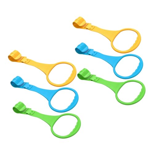 VICASKY 6個 ベビーベッドスリング ウォーキング 這うカニの のおもちゃ ジャンパー のおもちゃ 記念品 幼児歩行 リング の歩行補助具 保育園プルリング プラスチック
