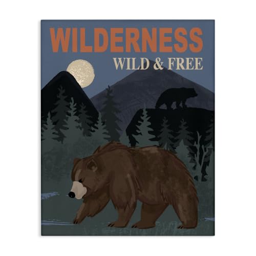 Stupell Industries Wild Free Mountain Forest, 24 x 30 Inch Canvas Wall Art