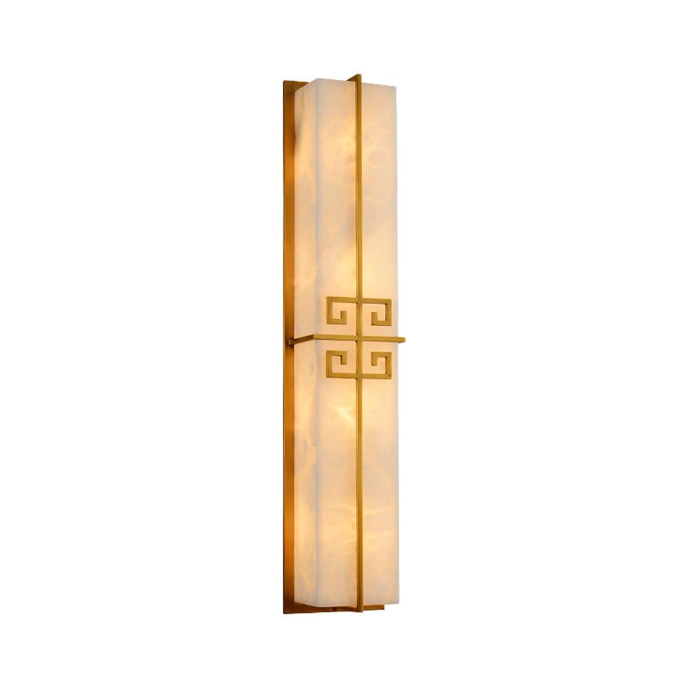HUAYUSEDF 23.62In Alabaster Wall Sconce 18W Mounted Light Indoor Modern Bathroom Vanity Natural Marble Stone Lighting with 3000K for Living Room Bedroom Porch Stair Lamp