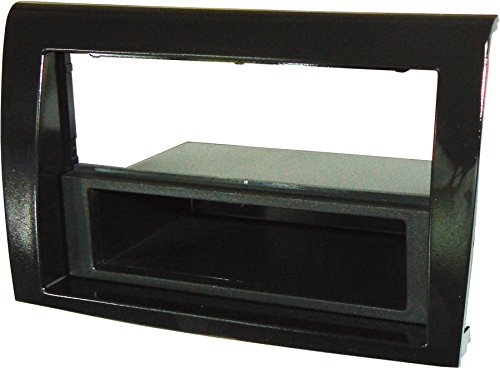 Mascherina autoradio 1 din con cassetto rimovibile colore NERO LUCIDO. Vedi "DESCRIZIONE" per la compatibilità veicoli.