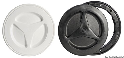 Osculati Inspektionsdeckel Polypropylen, schwarz 204 mm