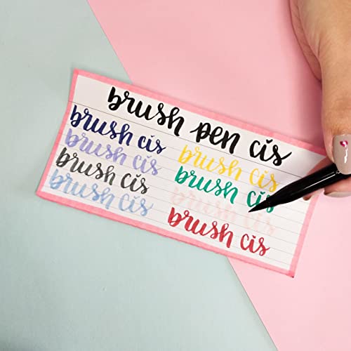 Caneta pincel Brush Aquarelável com 6 cores tons de cinza Cis