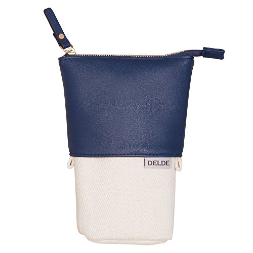 サンスター文具 ペンケース デルデ モードスタイル ネイビー×アイボリー S1415166