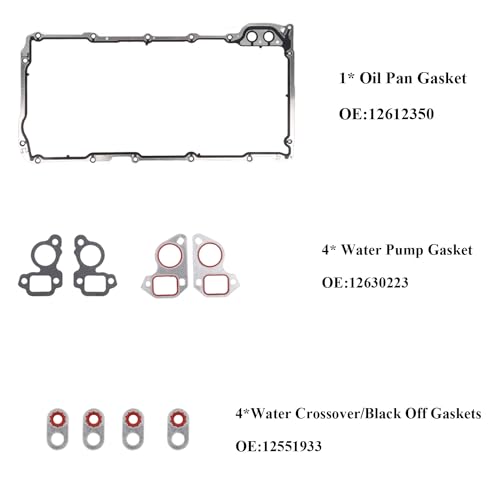 Image of HGS3168 Head Gasket Set Fit for 2002-2011 Chevy Silverado Tahoe GMC Sierra Savana Yukon for 2004 Buick Rainier Cadillac Escalade Isuzu Ascender 4.8L 5.3L V8 Engine Gasket Kit Replace OE# HS26191PT