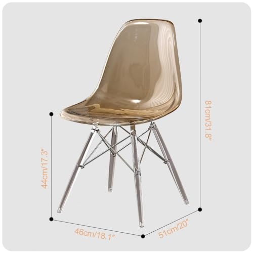 Chaise en acrylique transparent design moderne avec structure robuste 150 kg