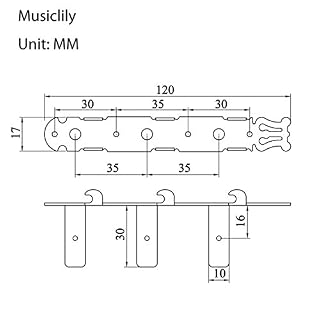 Musiclily Pro 3x3 Style Lyra Mécaniques pour Guitare Classique, Nickel – Image 2