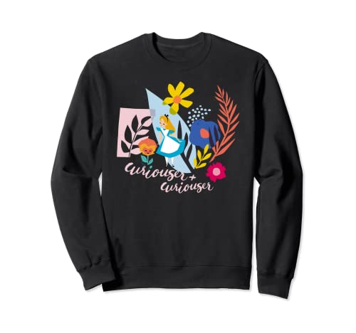Sweatshirt Disney Alice in Wonderland imprimé Curiouser graphique coton