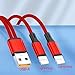 Multi IP USB Cable 0.6FT 2Pack, 2 in 1 Multiple i-Phone USB Charger, 3A Nylon Cord, USB A to Double IP Port, Compatible With Phone 14 Pro Max Plus 13 12 11 XR X, Red