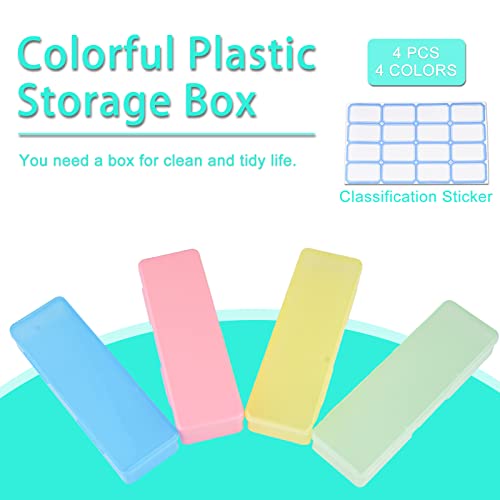 Image of 4PCS Plastic Storage Personal Box for Nail, Nail Implement Box (multicolor)